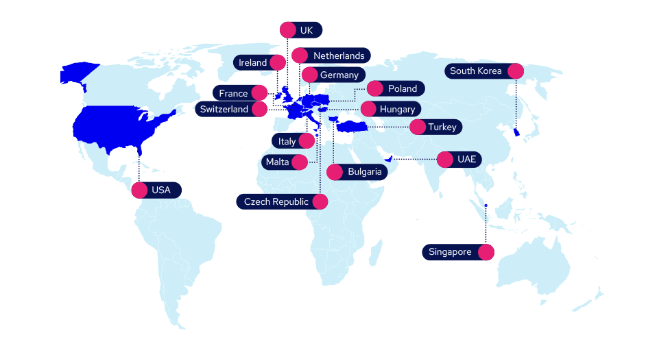Map of Reed Talent Solutions coverage