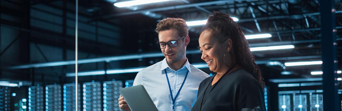 IT colleagies working on a project