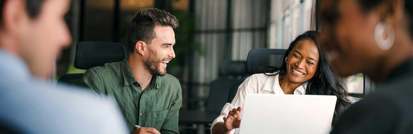 Team using new ERP system